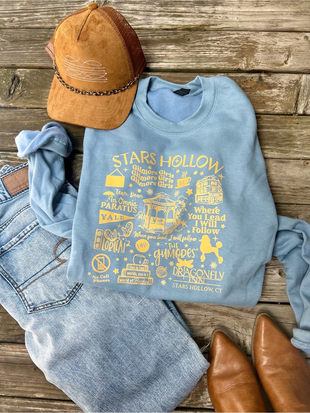 Stars Hollow Sweatshirt - handmade